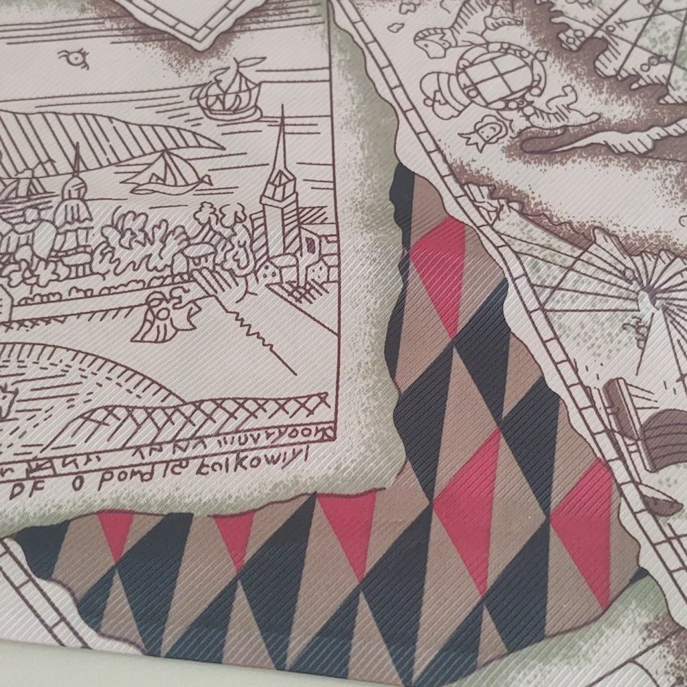 Vintage London Fog Nautical Print Scarf